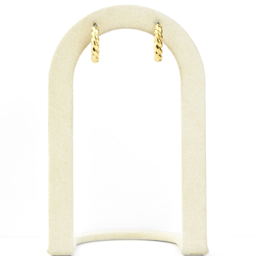 Rope Chunky Rounded Huggie Hoops