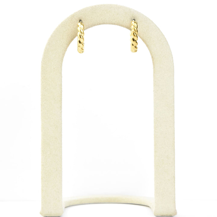 Rope Chunky Rounded Huggie Hoops