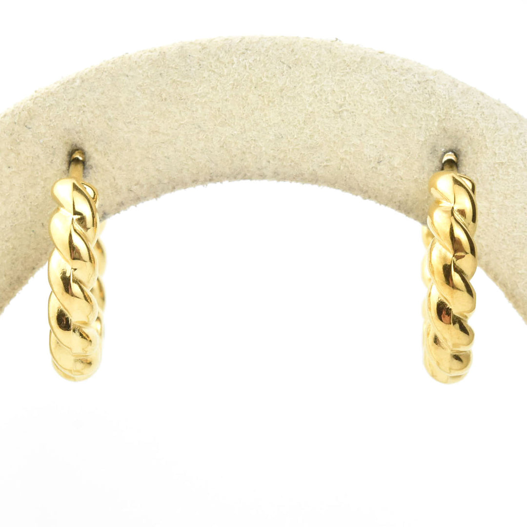 Rope Chunky Rounded Huggie Hoops