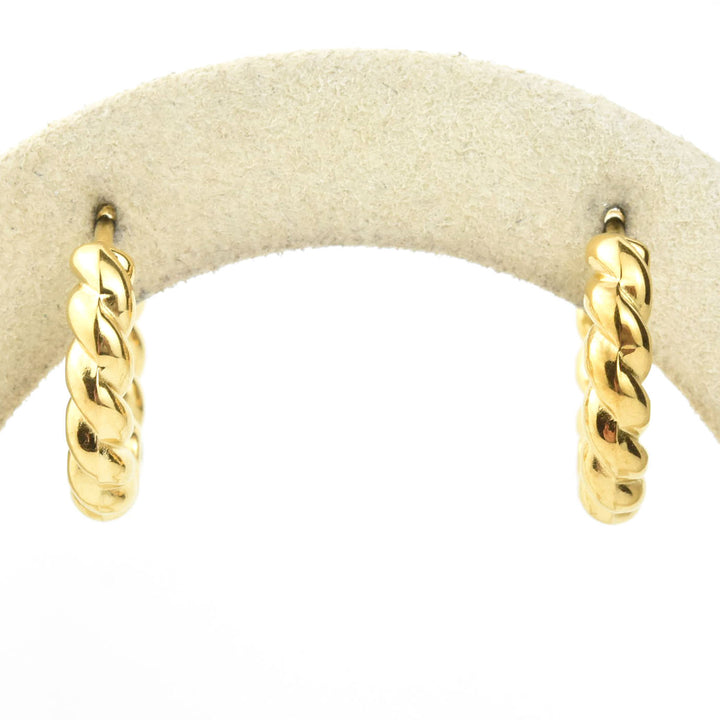 Rope Chunky Rounded Huggie Hoops