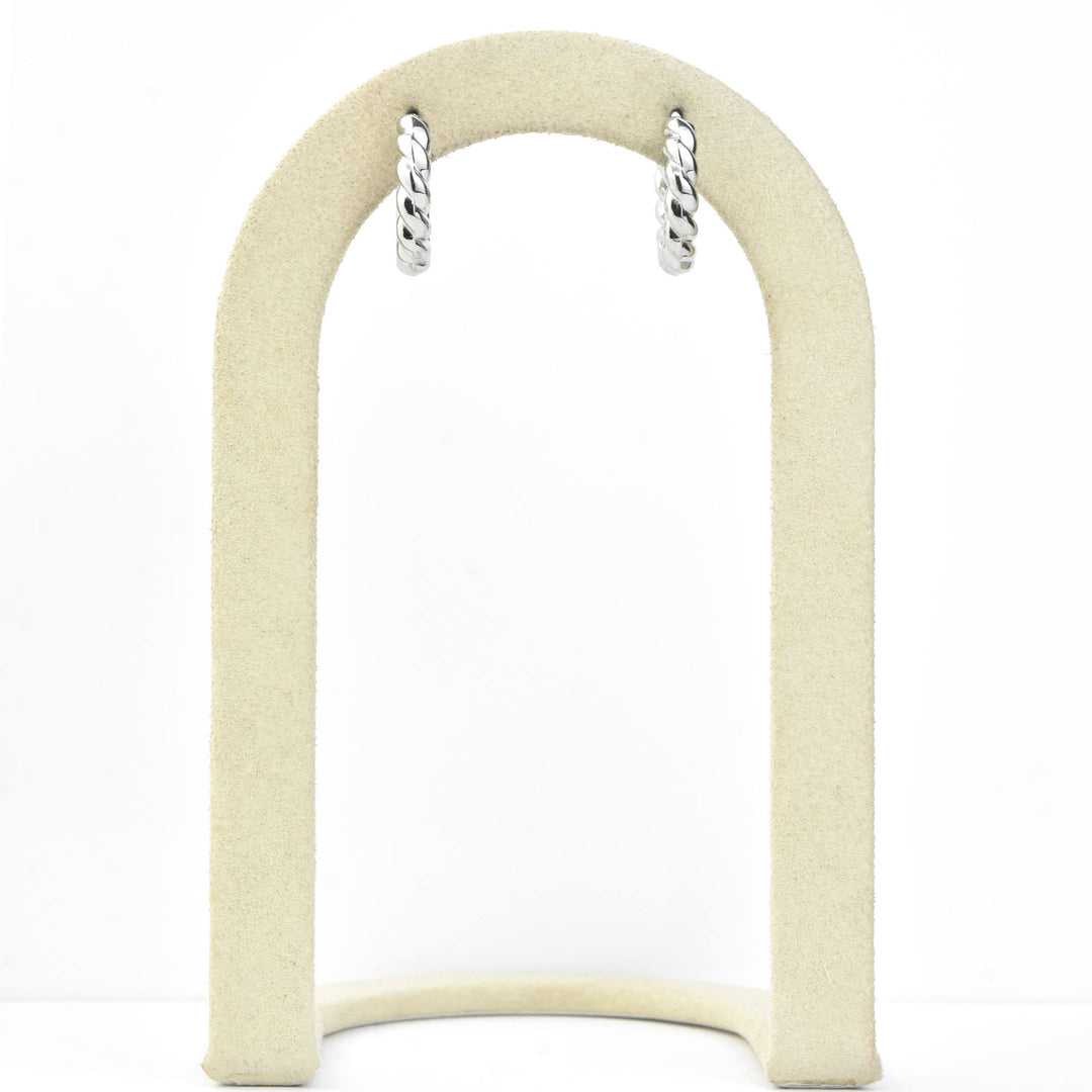 Rope Chunky Rounded Huggie Hoops