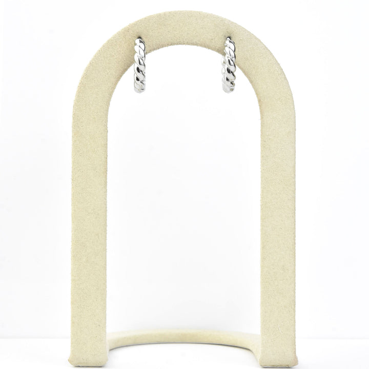 Rope Chunky Rounded Huggie Hoops