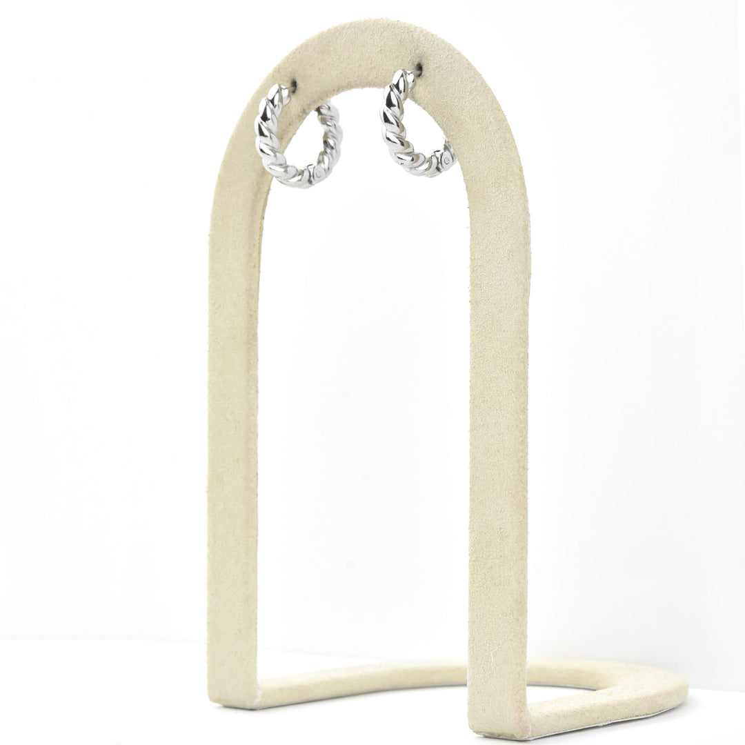 Rope Chunky Rounded Huggie Hoops