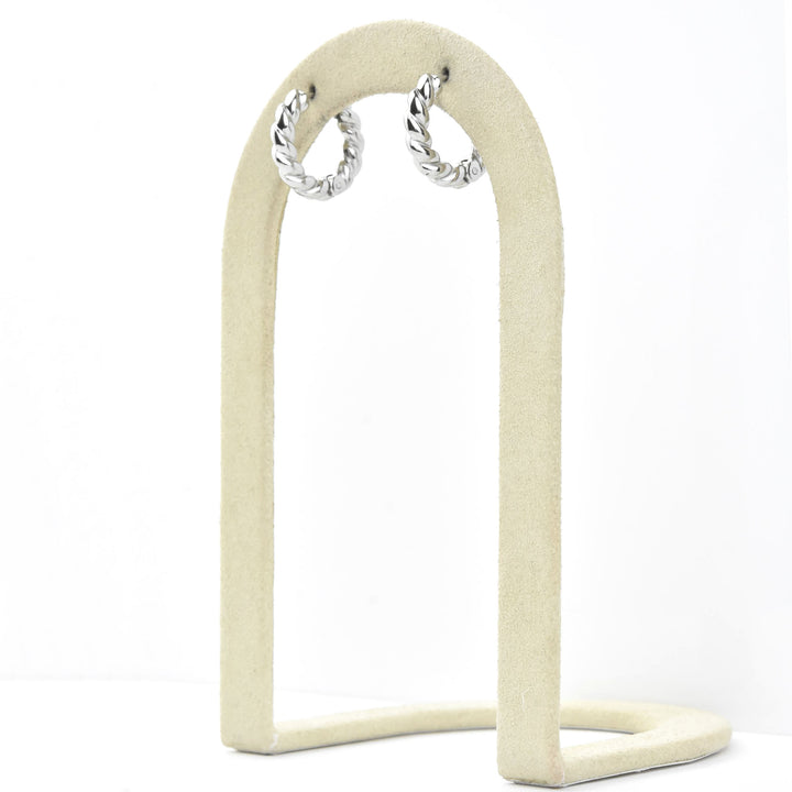 Rope Chunky Rounded Huggie Hoops