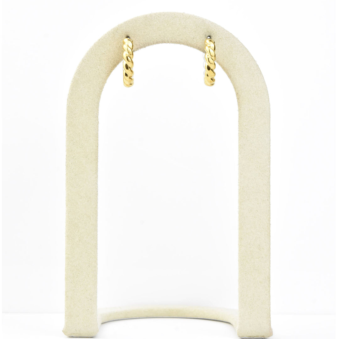 Rope Chunky Rounded Huggie Hoops