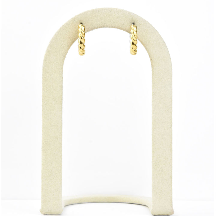 Rope Chunky Rounded Huggie Hoops