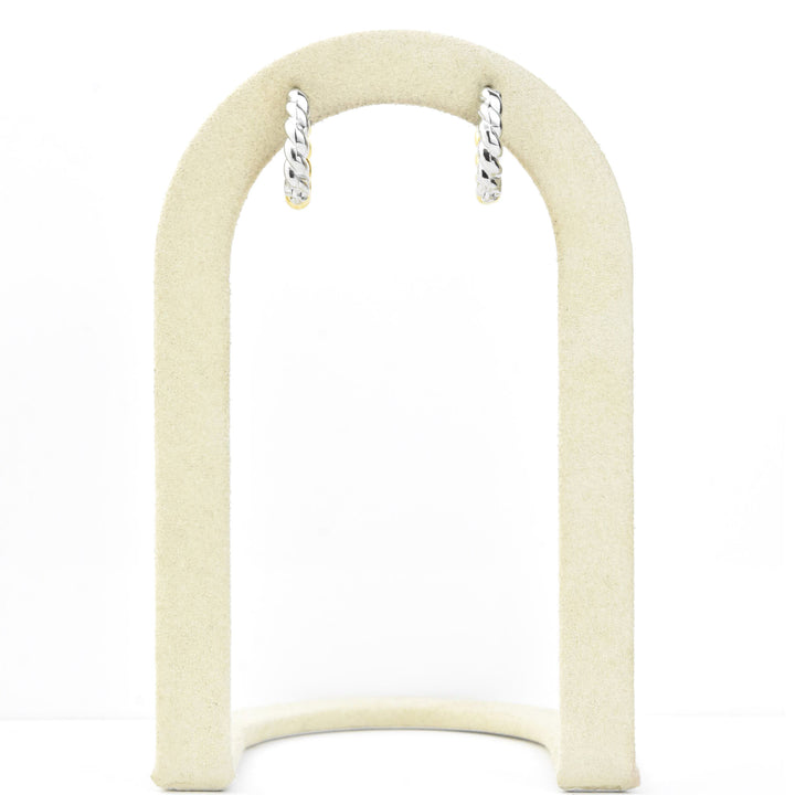 Rope Chunky Rounded Huggie Hoops