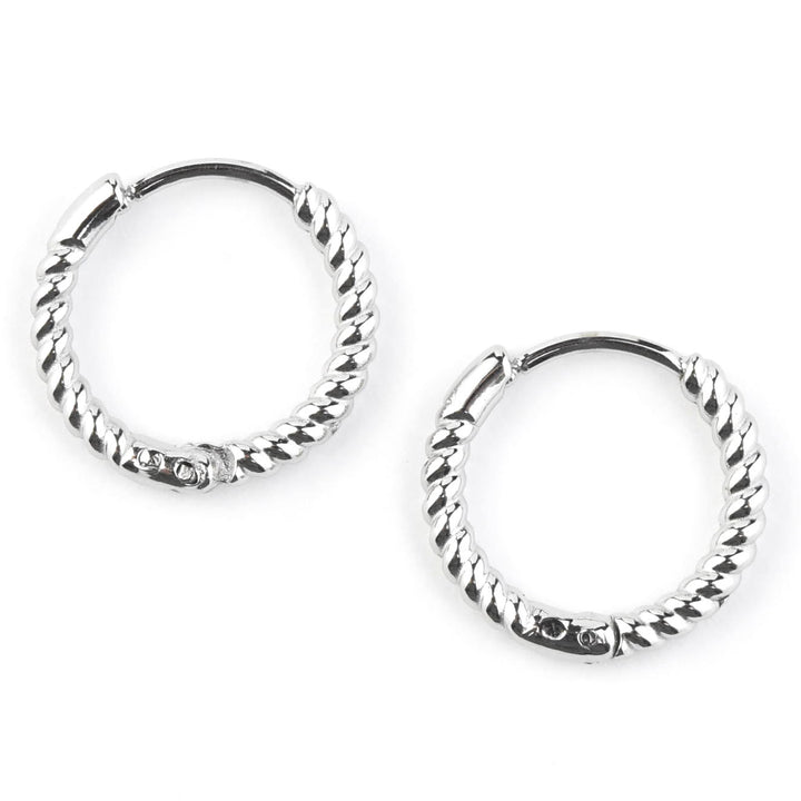 Rope Rounded Huggie Hoops - Goldmakers Fine Jewelry
