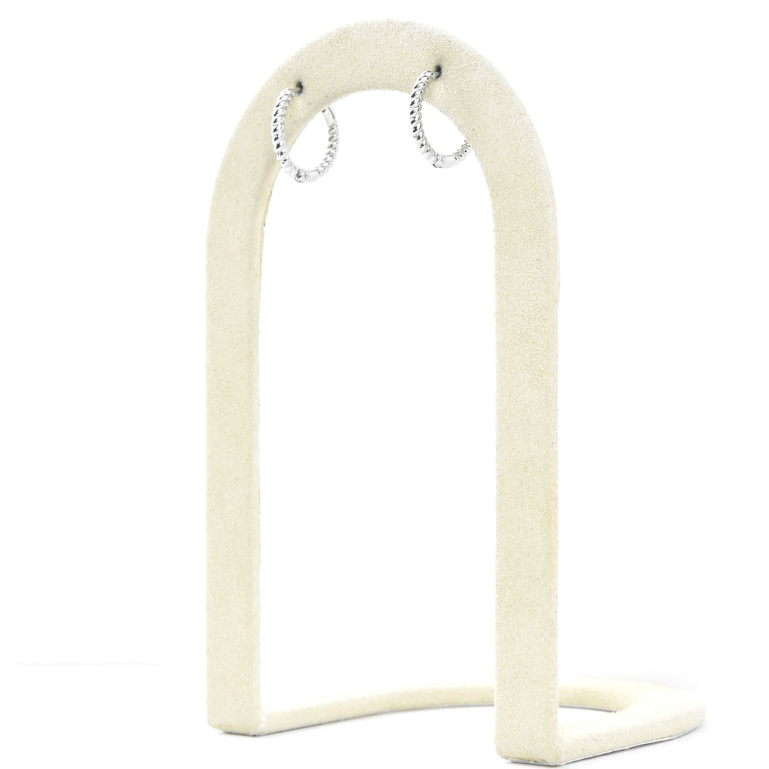 Rope Rounded Huggie Hoops - Goldmakers Fine Jewelry