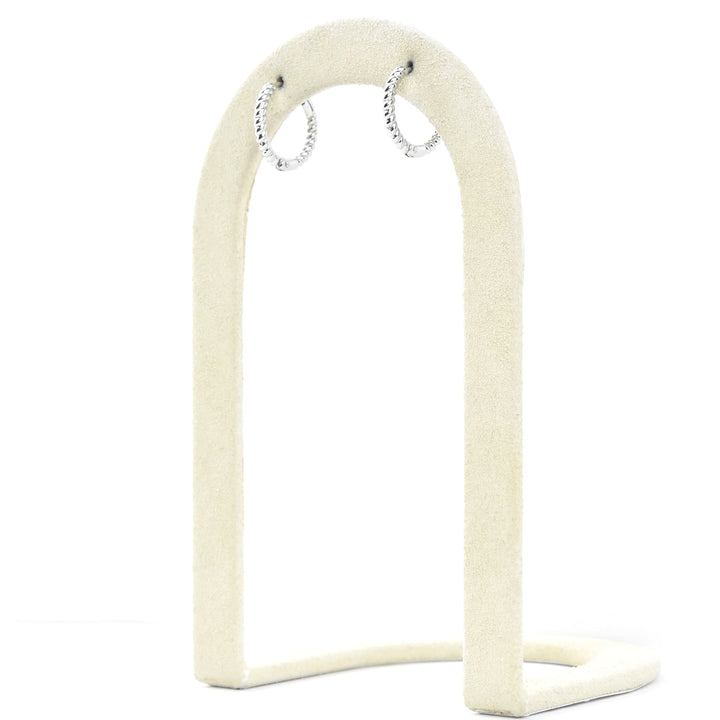 Rope Rounded Huggie Hoops - Goldmakers Fine Jewelry