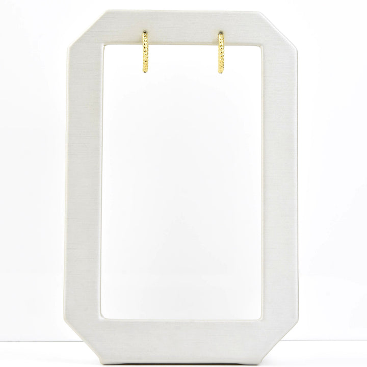 Rope Rounded Huggie Hoops - Goldmakers Fine Jewelry