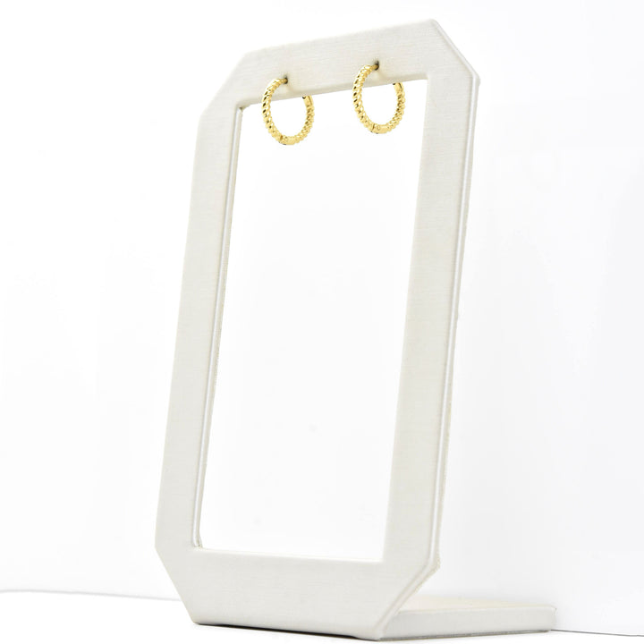 Rope Rounded Huggie Hoops - Goldmakers Fine Jewelry
