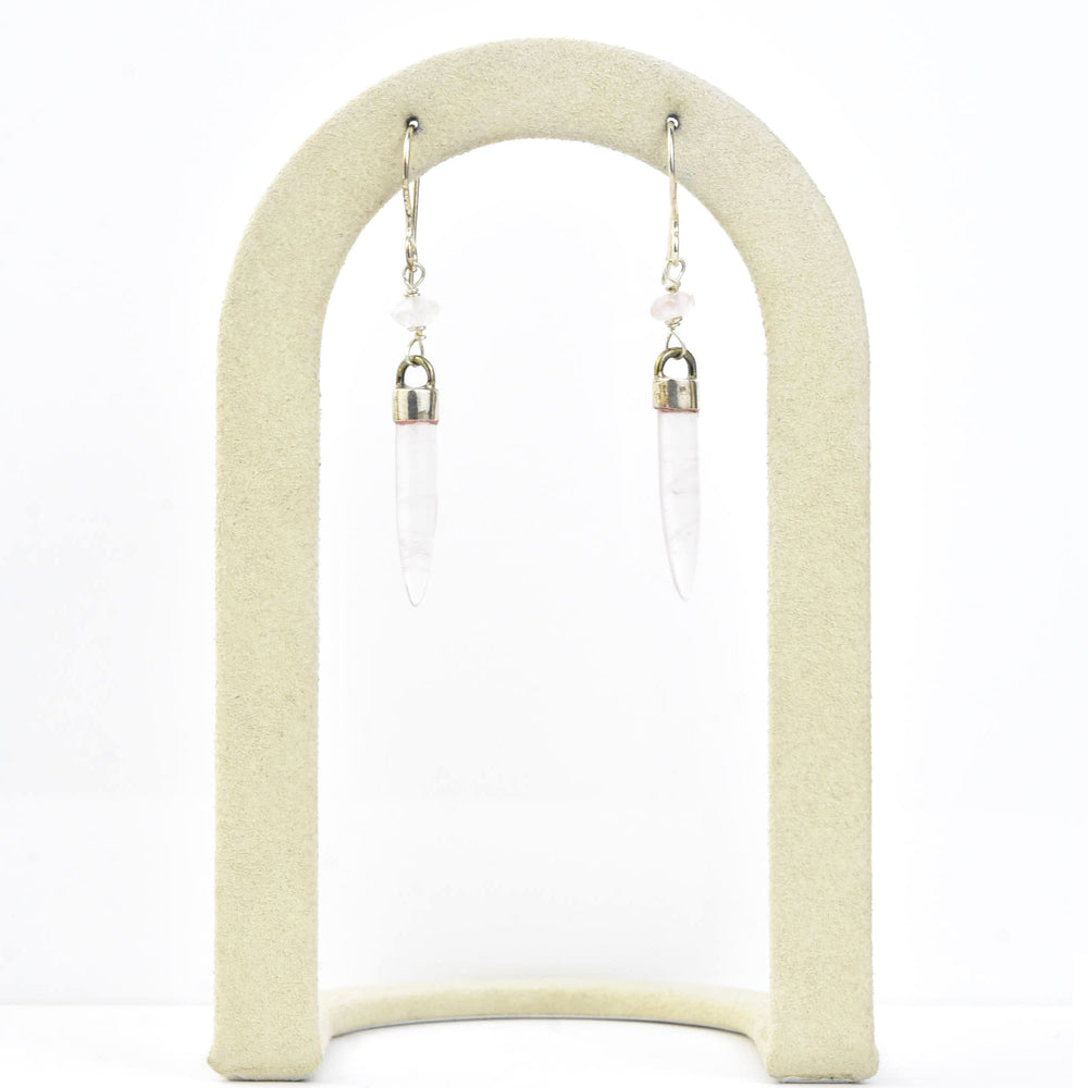 Rose Quartz Earrings - Goldmakers Fine Jewelry
