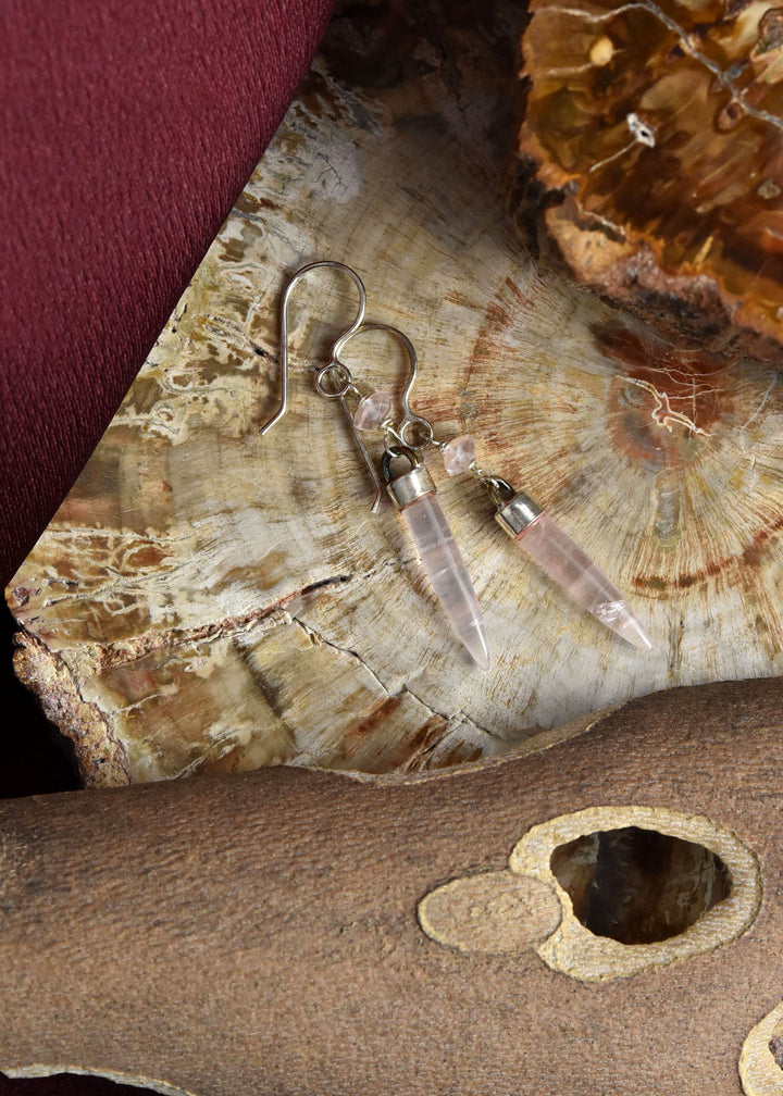 Rose Quartz Earrings - Goldmakers Fine Jewelry