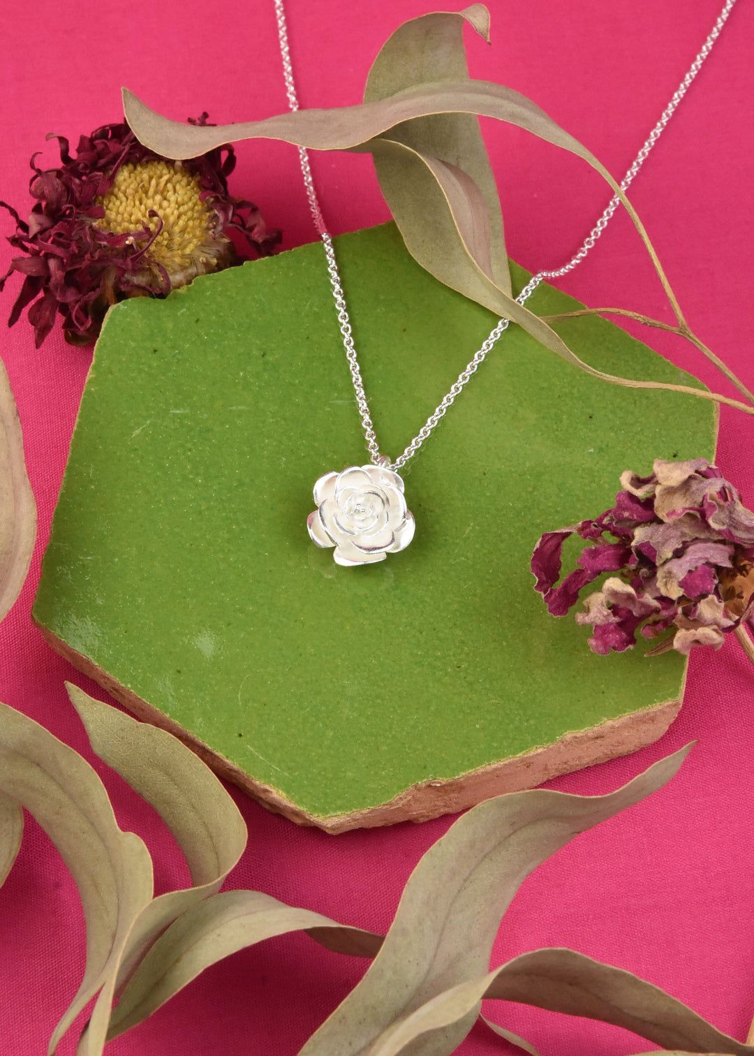 Rose Pendant Necklace - Goldmakers Fine Jewelry