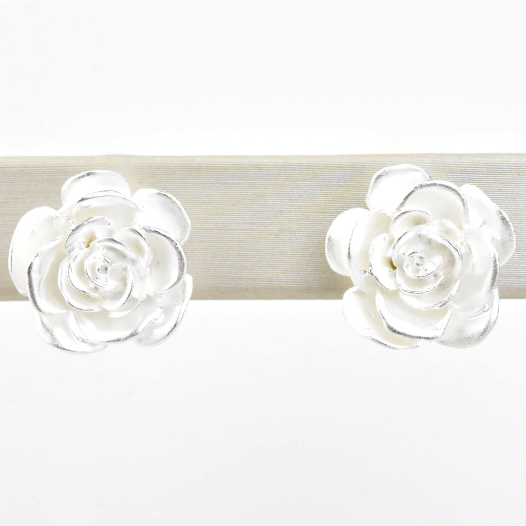 Rose Stud Earrings - Goldmakers Fine Jewelry