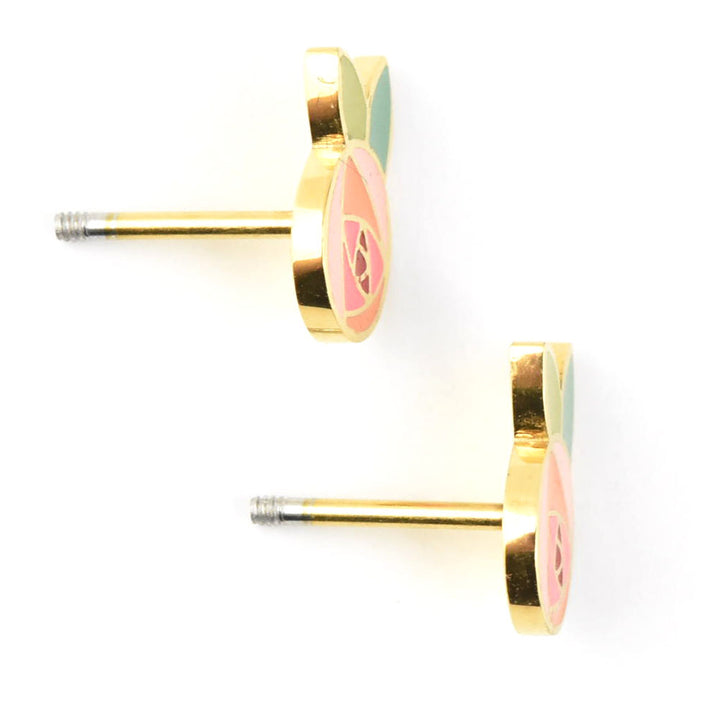 Rosette Studs, Screw-back - Goldmakers Fine Jewelry