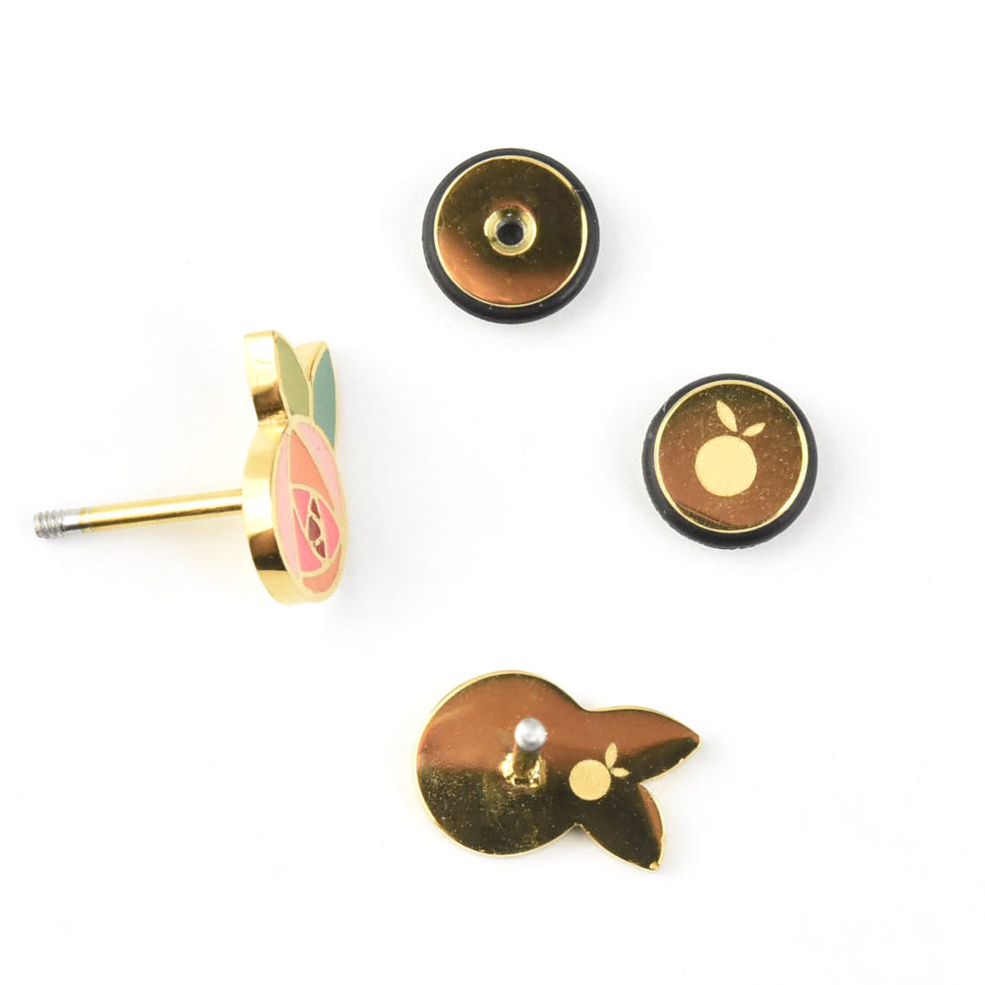 Rosette Studs, Screw-back - Goldmakers Fine Jewelry