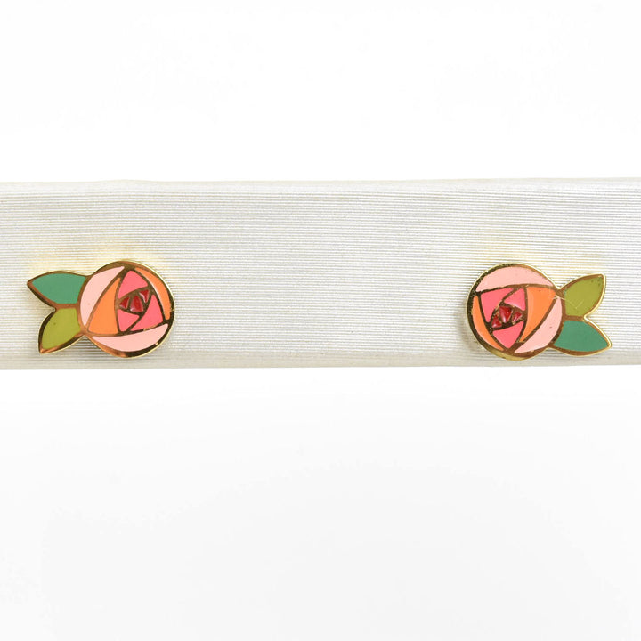 Rosette Studs, Screw-back - Goldmakers Fine Jewelry