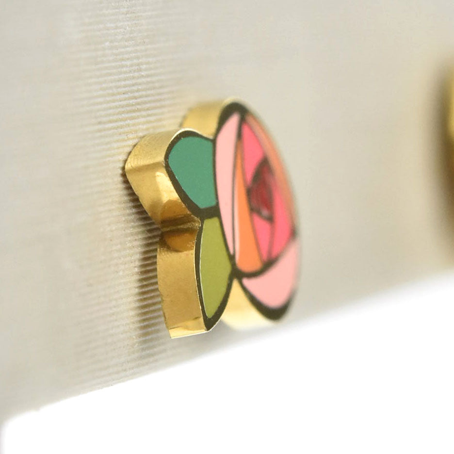 Rosette Studs, Screw-back - Goldmakers Fine Jewelry