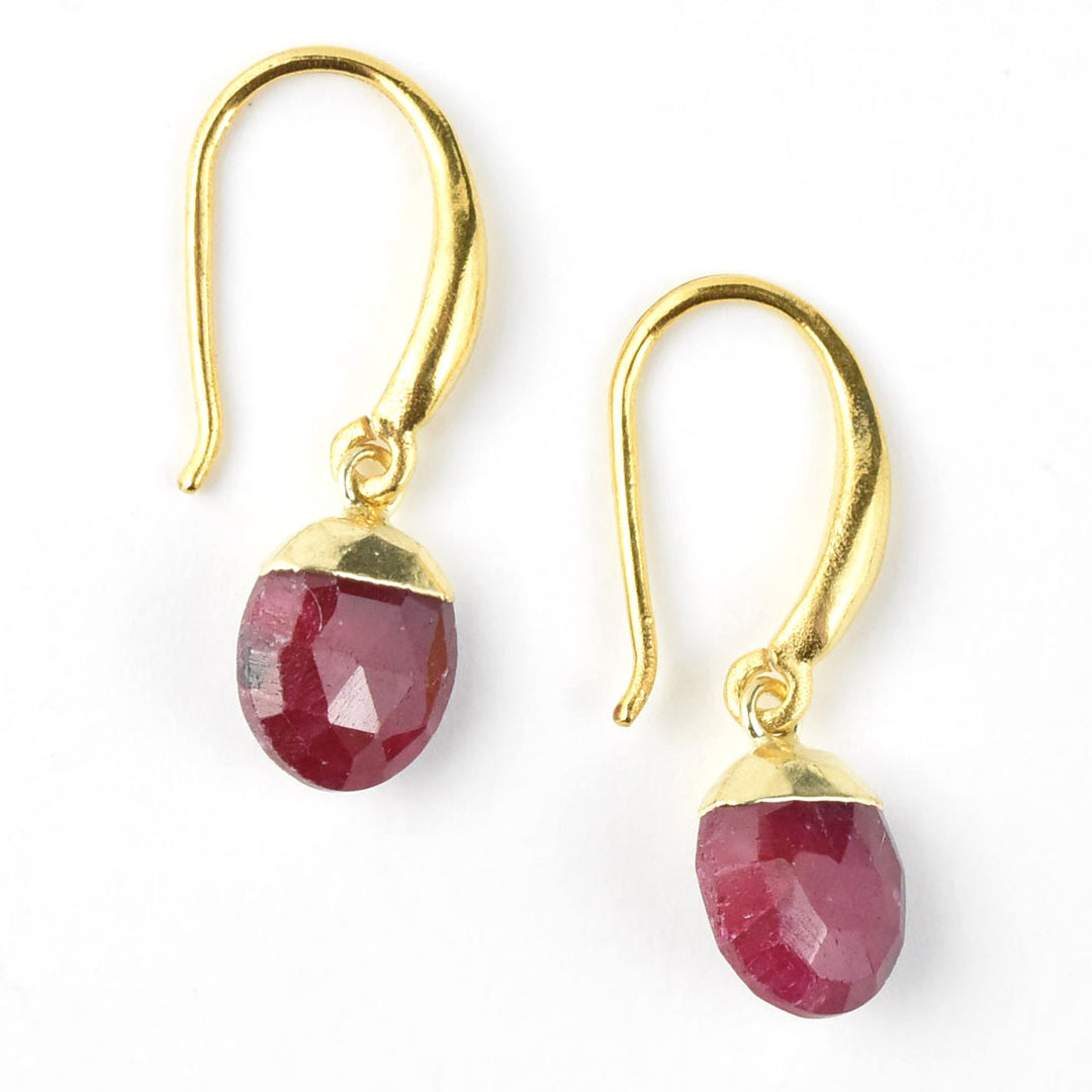 Ruby Drop Earrings