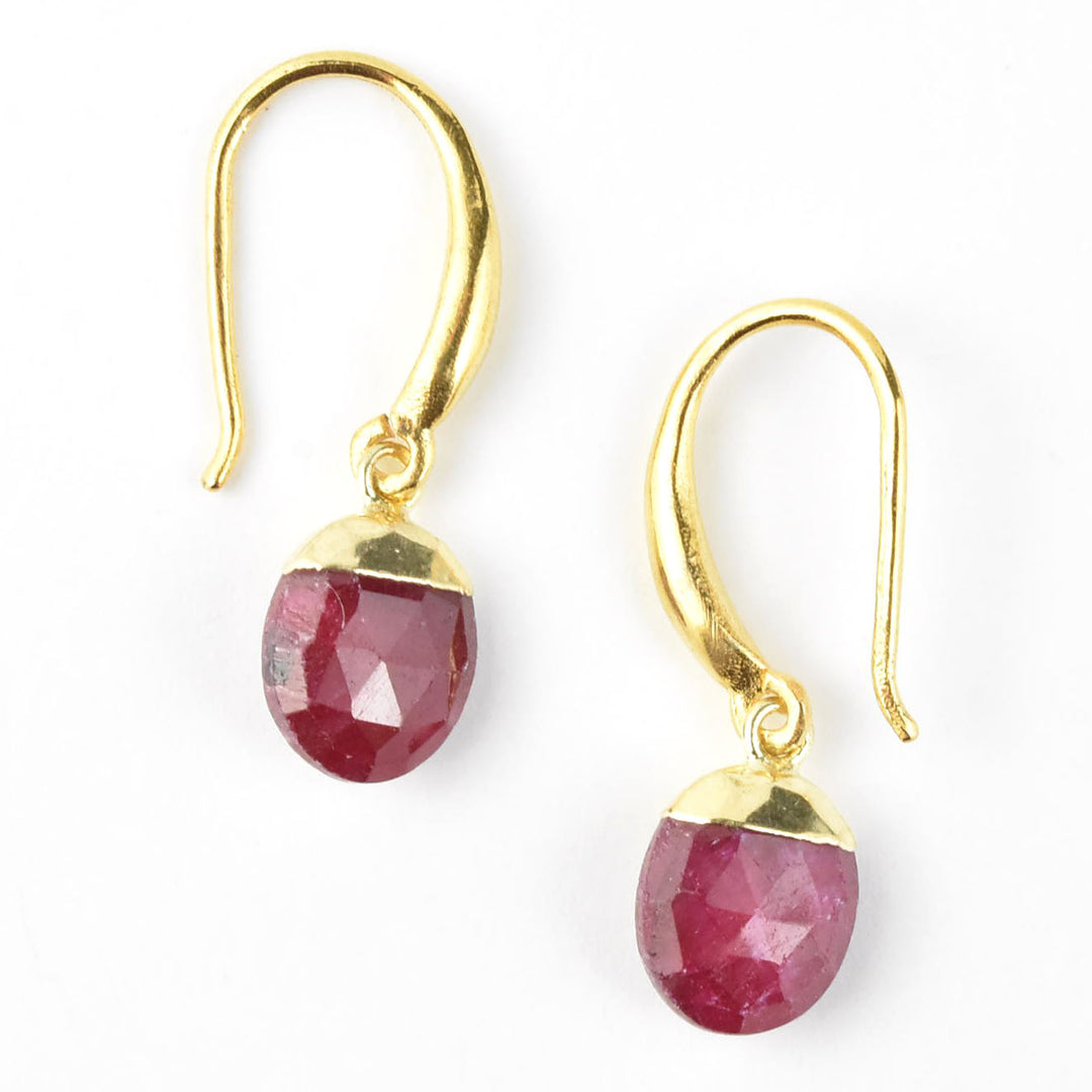 Ruby Drop Earrings