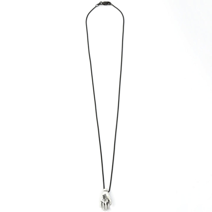 "The Moneymaker" Antiqued Silver Hand Talisman with Ruby - Goldmakers Fine Jewelry