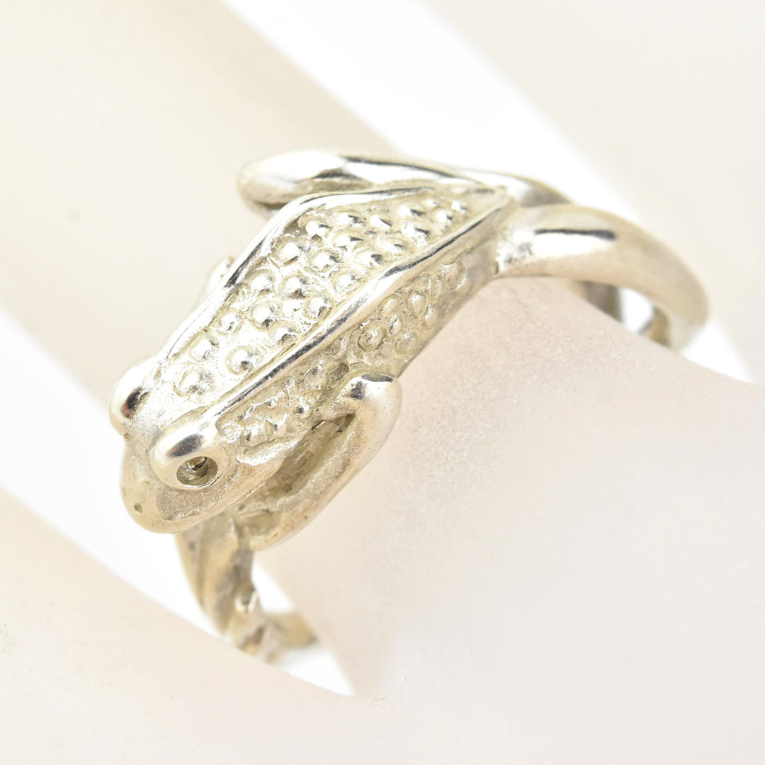 Bumpy Frog Ring in Sterling Silver