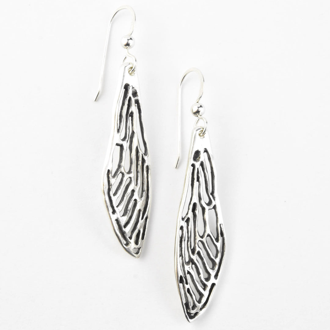 Cicada Earrings in Silver - Goldmakers Fine Jewelry