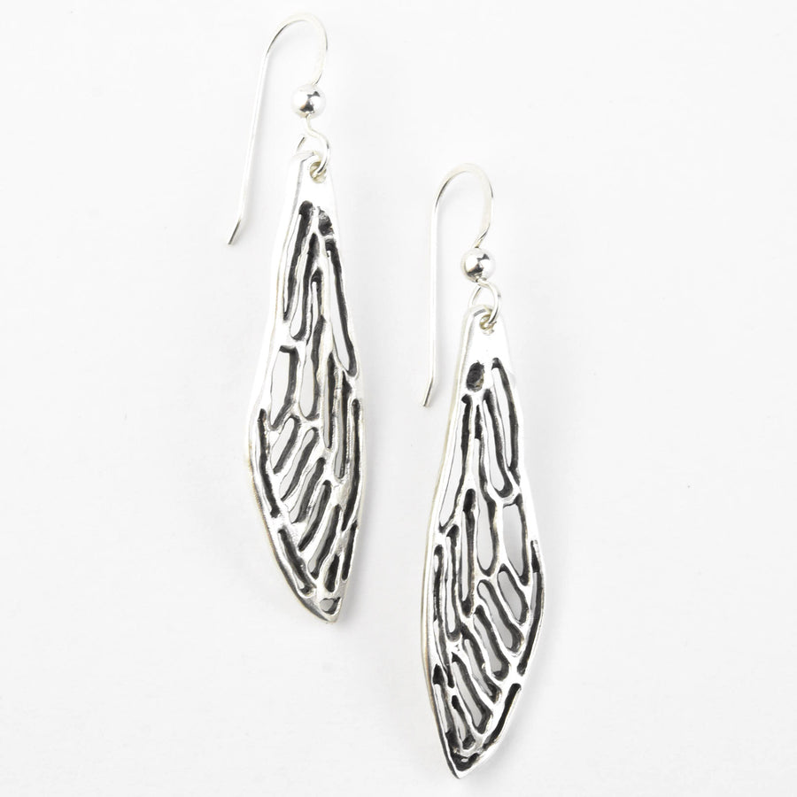 Cicada Earrings in Silver - Goldmakers Fine Jewelry