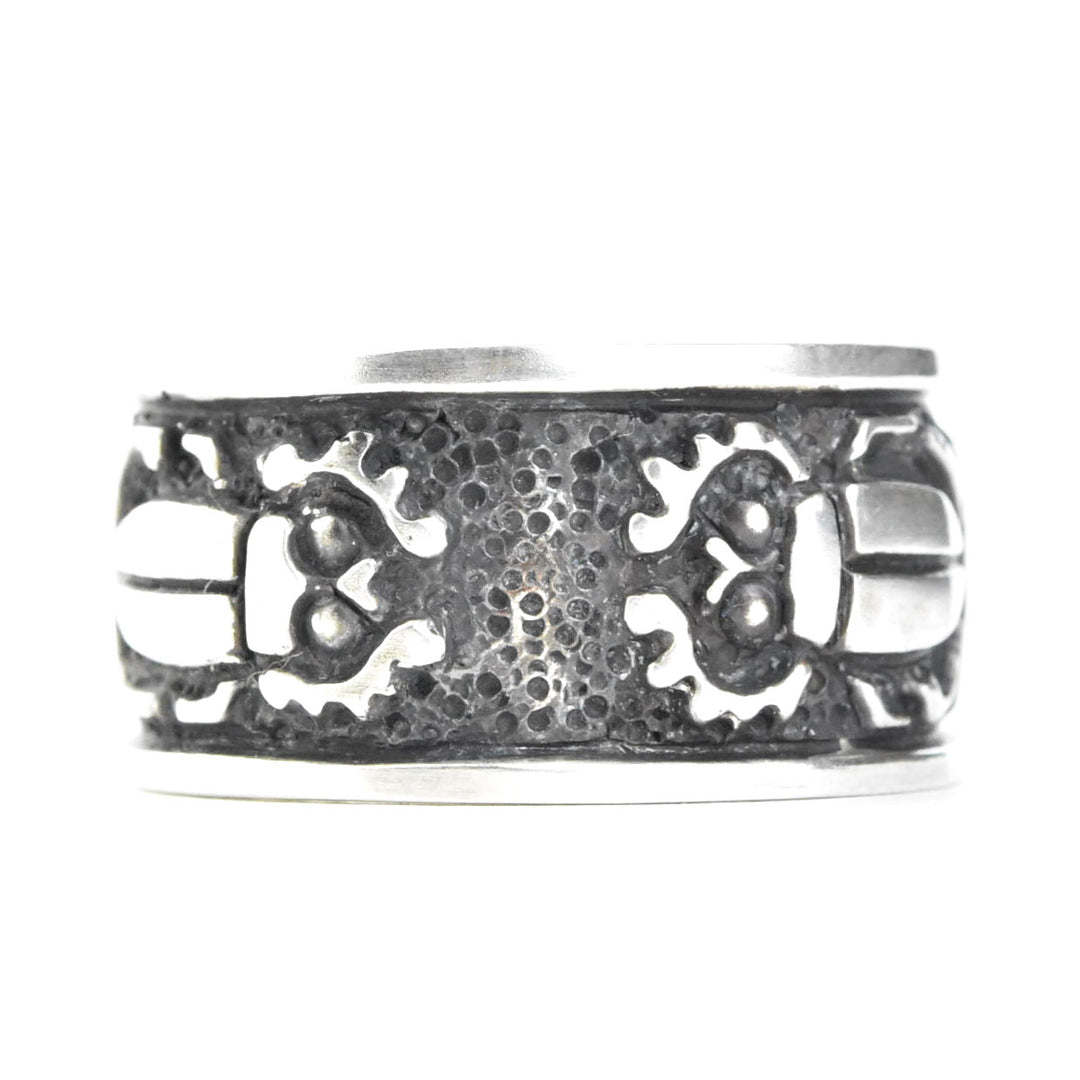 Double Scarab Ring in Silver - Goldmakers Fine Jewelry