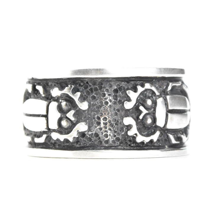 Double Scarab Ring in Silver - Goldmakers Fine Jewelry