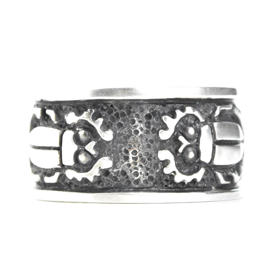 Double Scarab Ring in Silver - Goldmakers Fine Jewelry