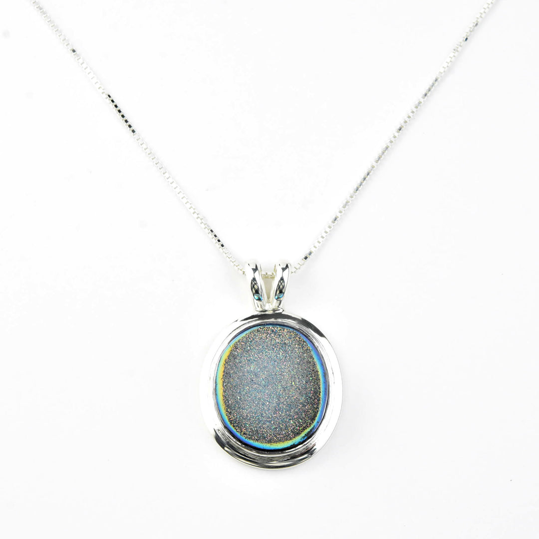 Druzy Quartz Necklace in Sterling Silver