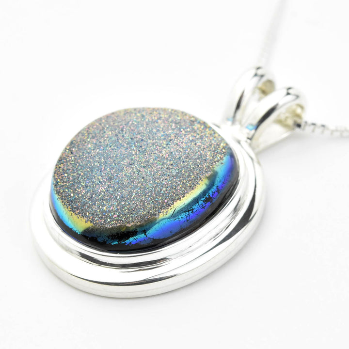 Druzy Quartz Necklace in Sterling Silver