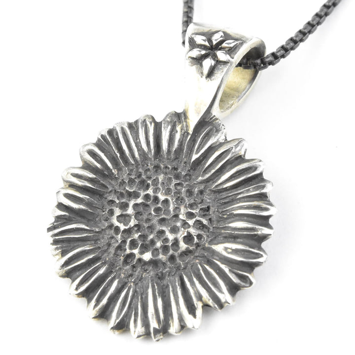 Embellished Kansas Sunflower Pendant Necklace