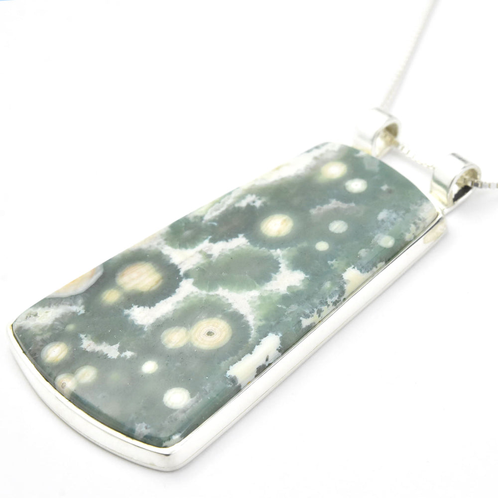 Green Jasper Pendant in Sterling Silver - Goldmakers Fine Jewelry