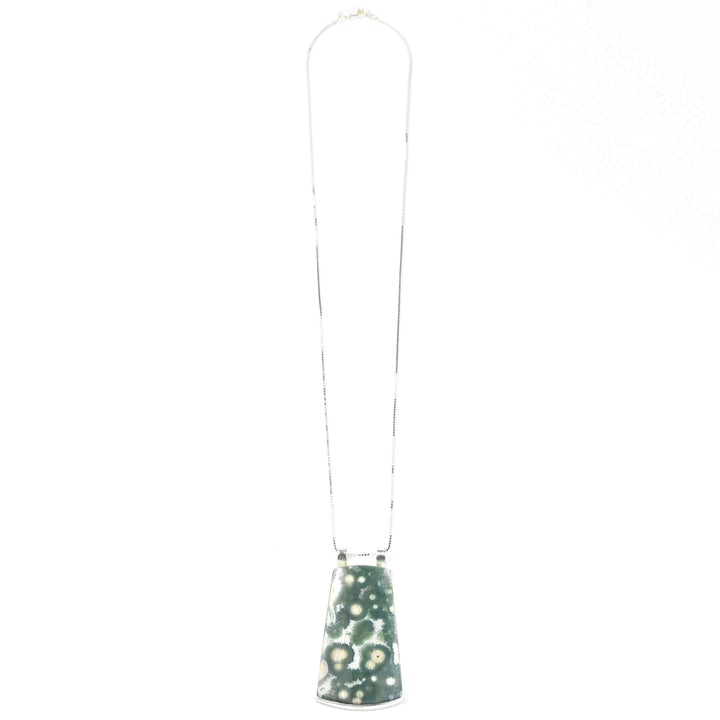 Green Jasper Pendant in Sterling Silver - Goldmakers Fine Jewelry