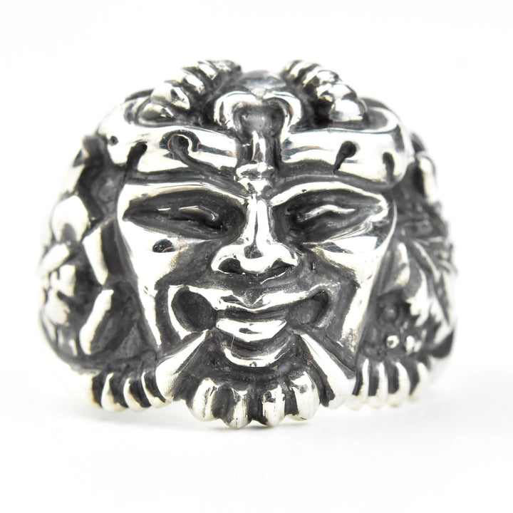 Green Man Ring in Sterling Silver - Goldmakers Fine Jewelry