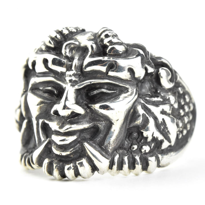 Green Man Ring in Sterling Silver - Goldmakers Fine Jewelry