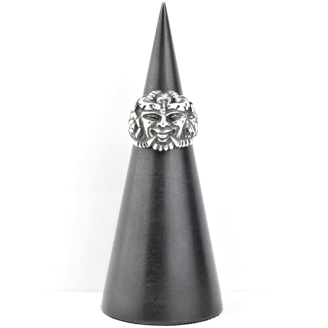 Green Man Ring in Sterling Silver - Goldmakers Fine Jewelry