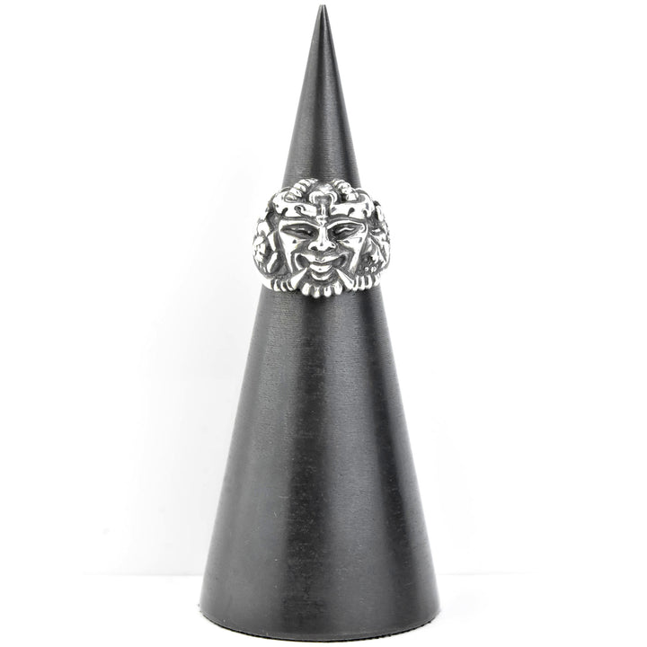 Green Man Ring in Sterling Silver - Goldmakers Fine Jewelry