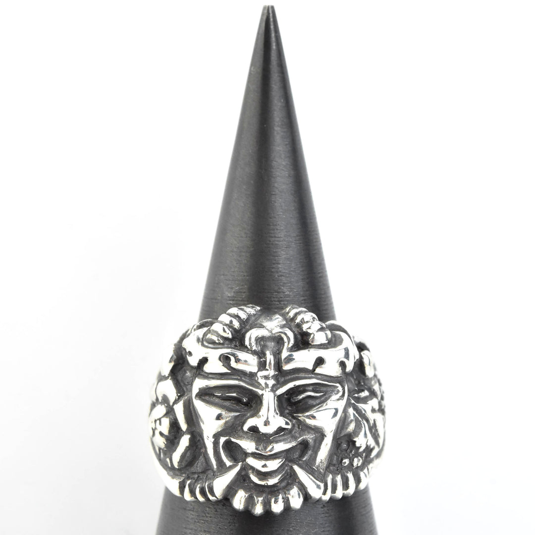 Green Man Ring in Sterling Silver - Goldmakers Fine Jewelry