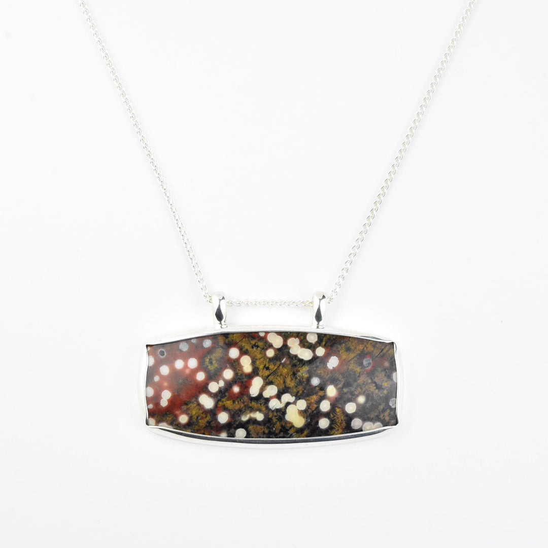Speckled Jasper Necklace in Sterling Silver