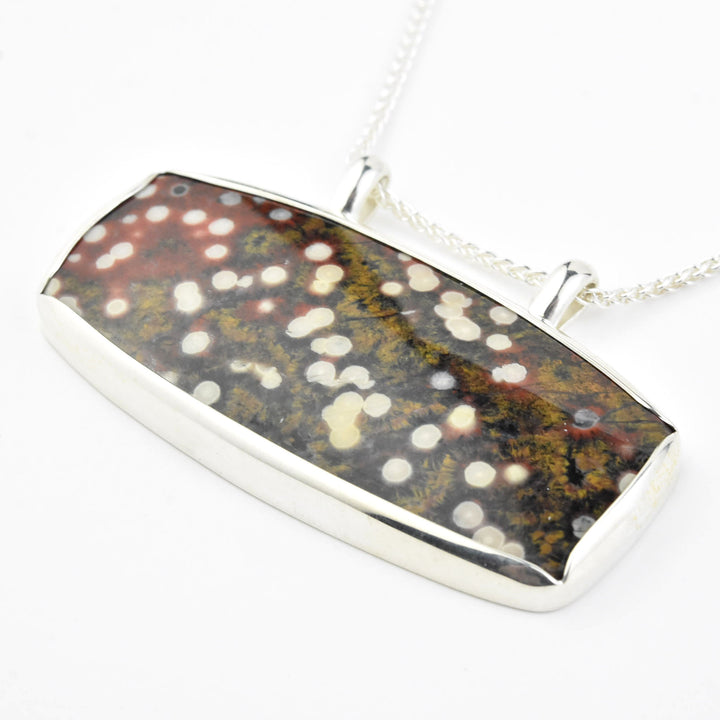 Speckled Jasper Necklace in Sterling Silver