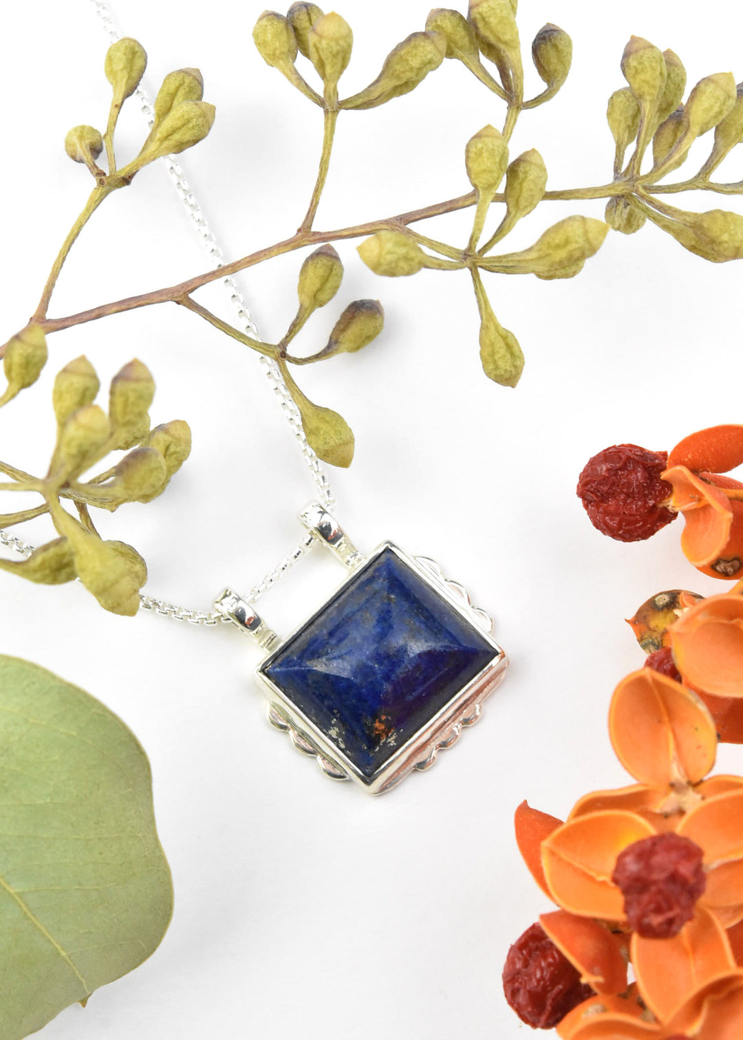 Lapis Lazuli Necklace in Sterling Silver