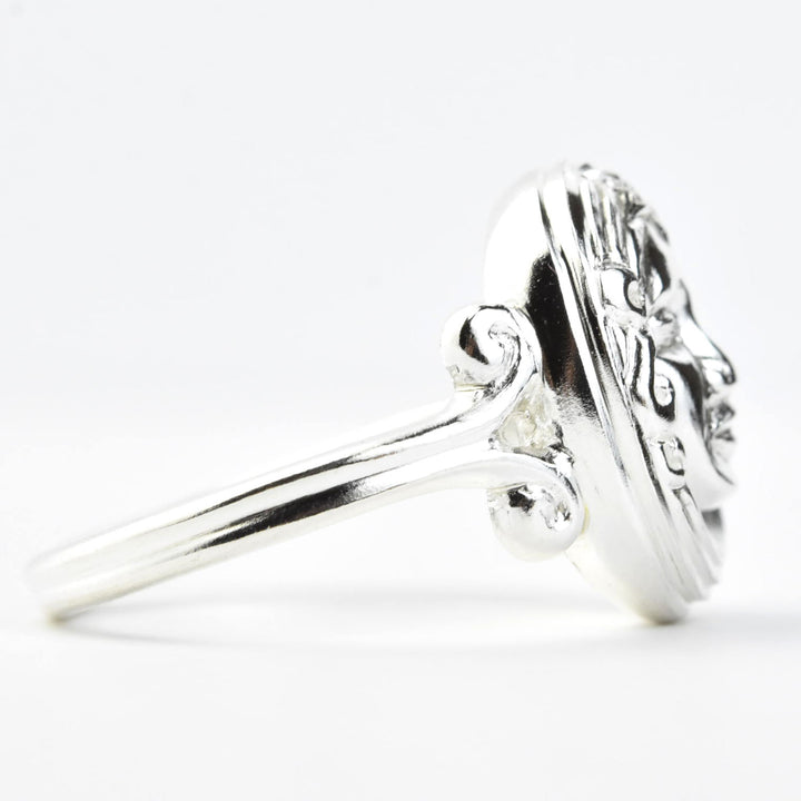 Magic Mirror Ring in Silver with Blue Sapphire - Goldmakers Fine Jewelry