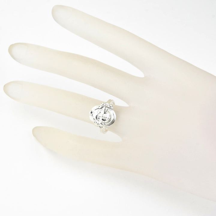 Magic Mirror Ring in Silver with Blue Sapphire - Goldmakers Fine Jewelry