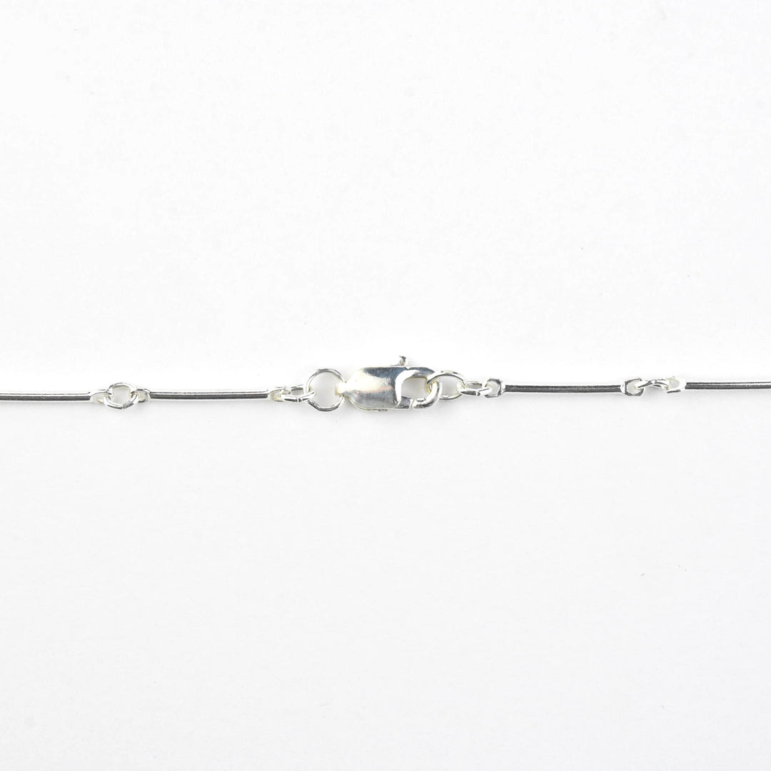 Oval Malachite Necklace in Sterling Silver