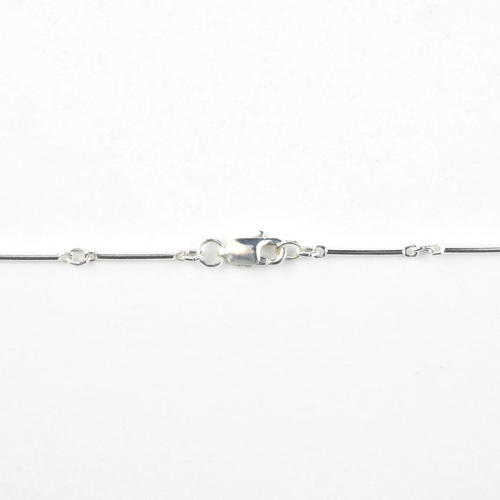 Oval Malachite Necklace in Sterling Silver